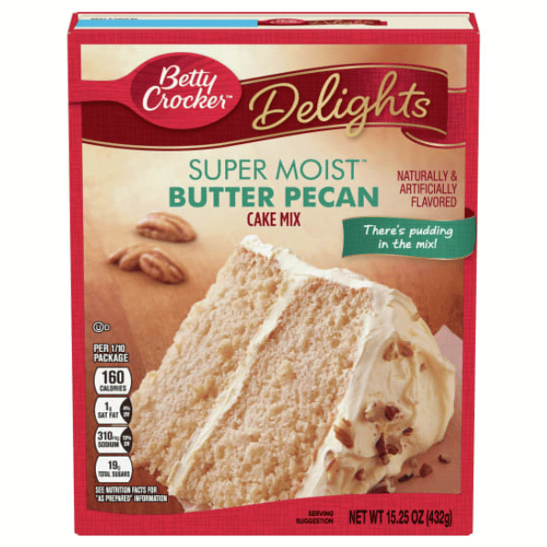 Betty Crocker Super Moist Butter Pecan Mix 432g